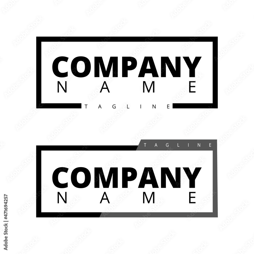 Rectangle clean sipmle logo design. Simple and elegant logo of a clean rectangle. can be used as logos, stickers, and business cards.