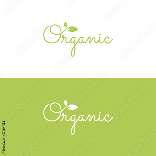 Organic wordmark logo template vector free stock design