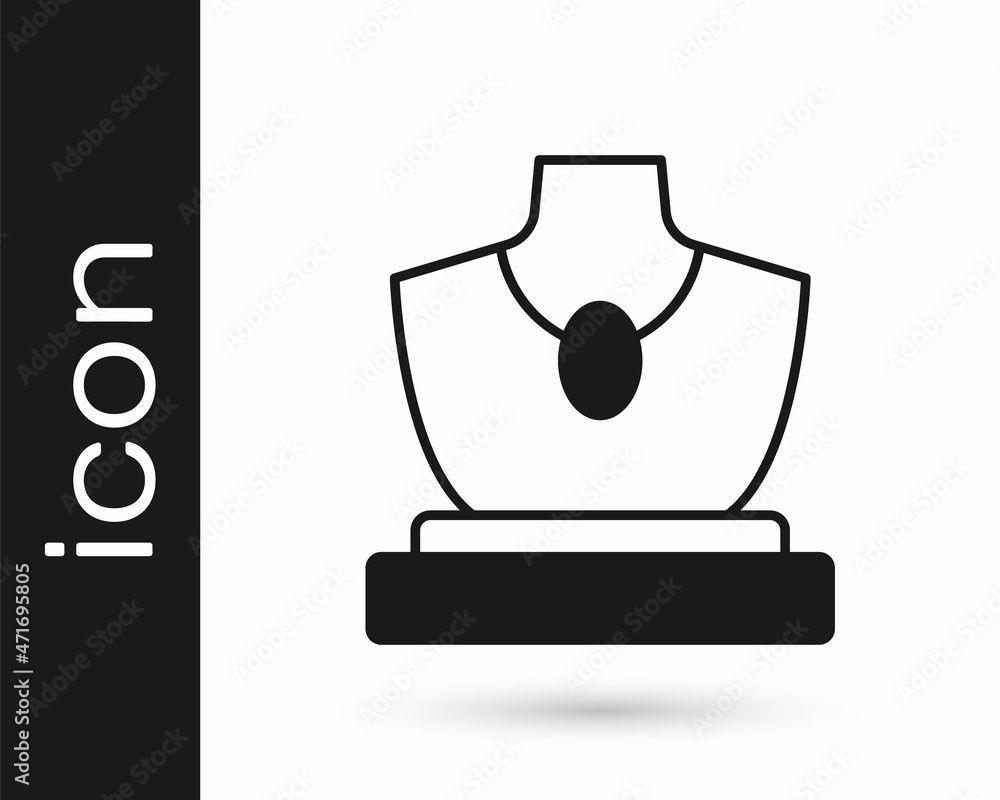 Black Auction jewelry sale icon isolated on white background. Auction bidding. Sale and buyers. Vector Black Auction jewelry sale icon isolated on white background. Auction bidding. Sale and buyers. Vector