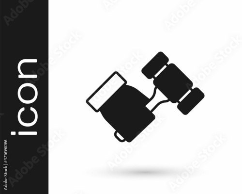 Black Auction hammer icon isolated on white background. Gavel - hammer of judge or auctioneer. Bidding process, deal done. Auction bidding. Vector