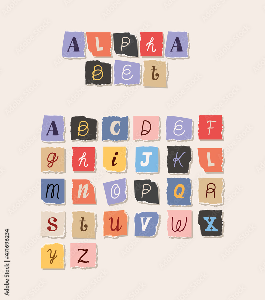 ransom note alphabet font poster ransom note alphabet font poster