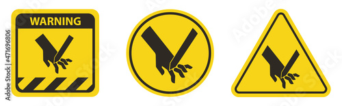 Cutting Of Fingers Angled Blade Symbol Sign, Vector Illustration, Isolate On White Background Label .EPS10