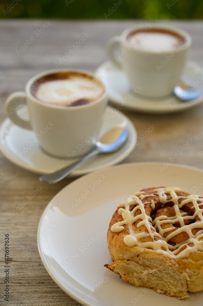 Brunch time two cups of coffee with taste. Brunch time two cups of coffee with taste.