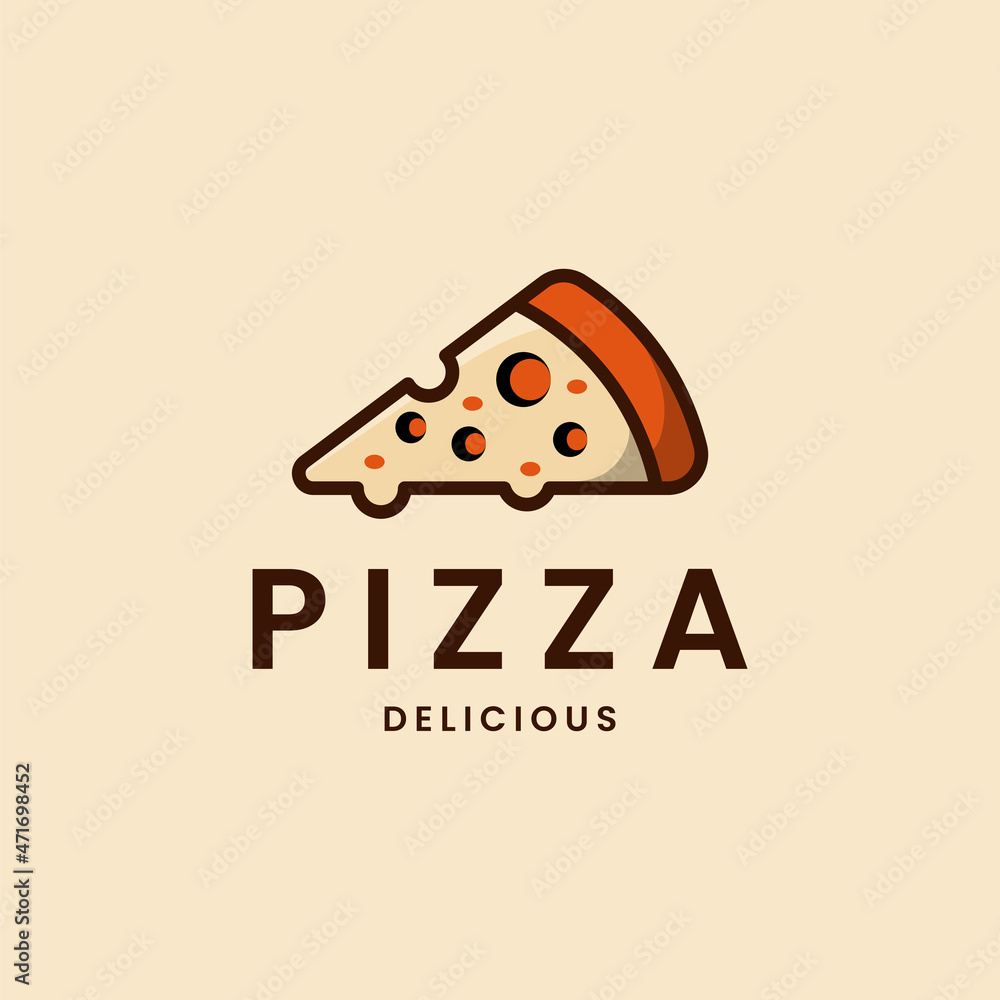 logo design pizzeria. symbol vector Italian pizza restaurant.

