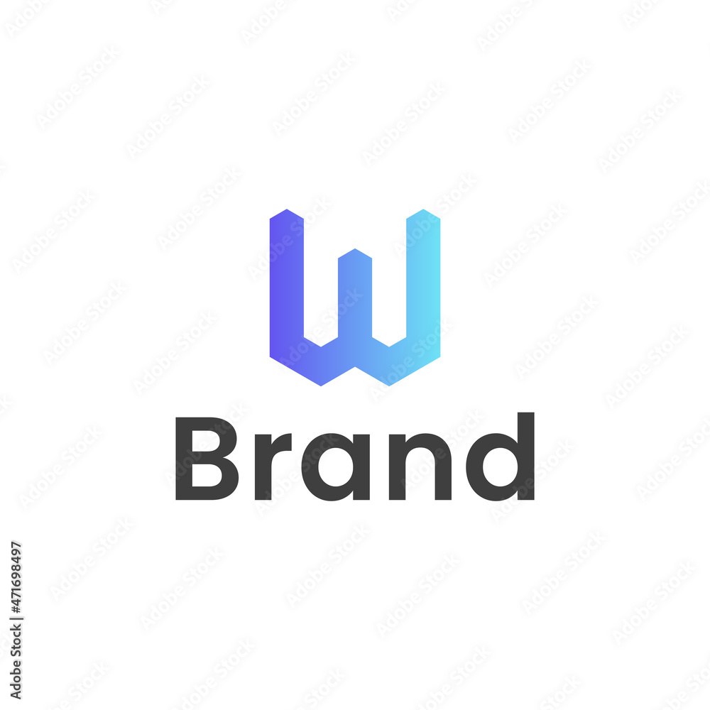 Letter w Monogram Modern Logo Template Vector.
Letter w Monogram Modern Logo Template Vector.