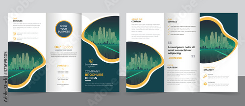 Creative corporate modern business trifold brochure template, trifold layout, a4 size brochure.	