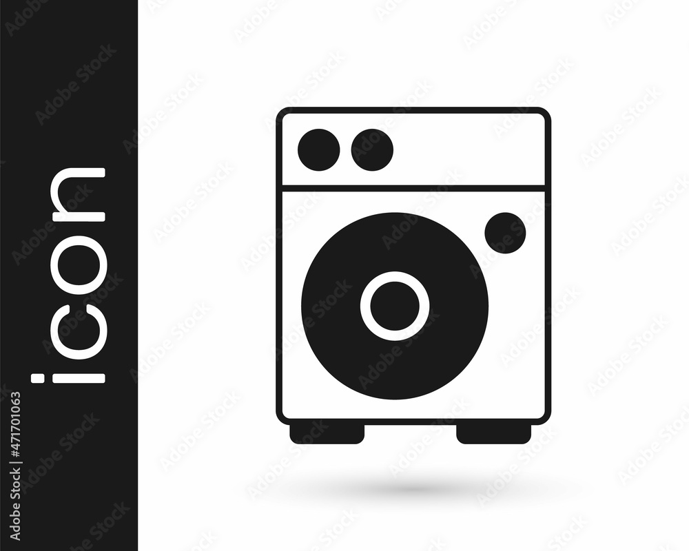 Black Guitar amplifier icon isolated on white background. Musical instrument. Vector Black Guitar amplifier icon isolated on white background. Musical instrument. Vector