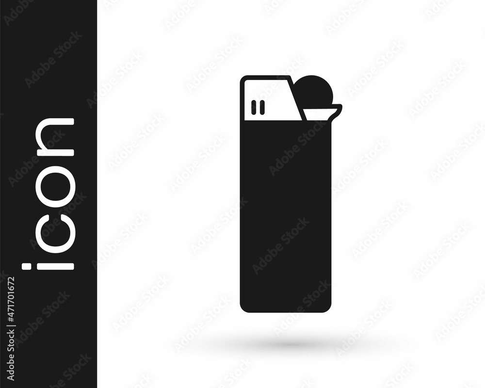Black Lighter icon isolated on white background. Vector Black Lighter icon isolated on white background. Vector