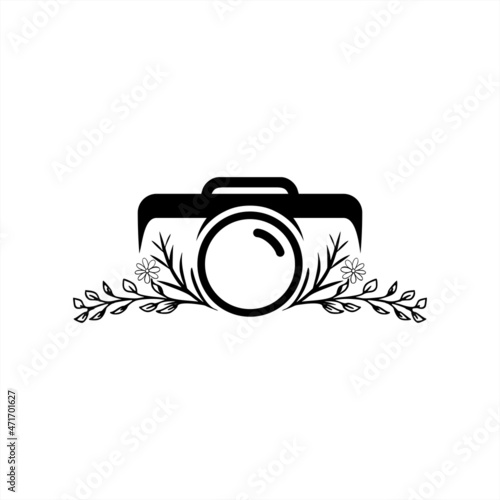 Beauty photography logo, Botanical photography logo vector