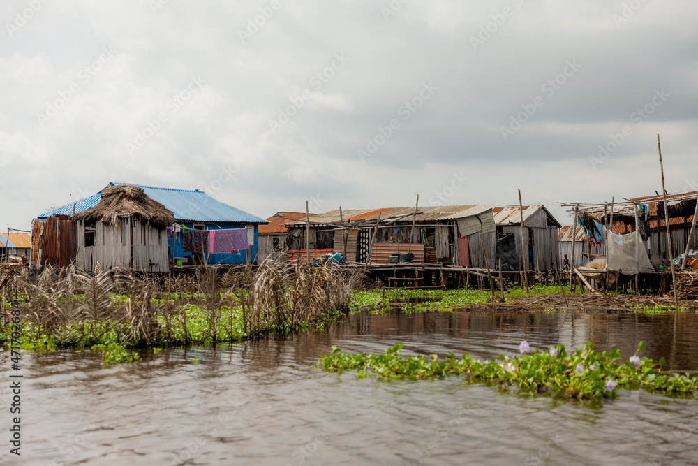 Houses on stilts in Lake Nokoue in Ganvié, Benin. Houses on stilts in Lake Nokoue in Ganvié, Benin.