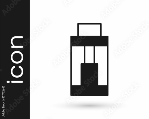Black Vape mod device icon isolated on white background. Vape smoking tool. Vaporizer Device. Vector
