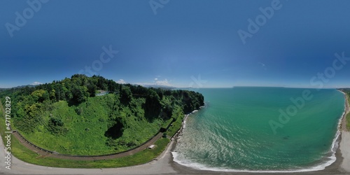 360 panorama beautiful seascape  aerial view
