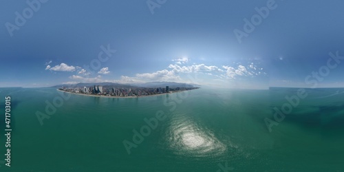 360 panorama of the city of Batumi  Adjara  Georgia