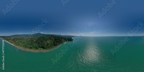 360 panorama beautiful seascape, aerial view