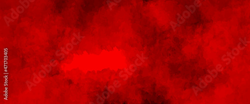 Dark red grungy canvas background or texture. abstract red grunge background with copy space for text or image and victor. wide panorama background. Backdrop for templates, overlay, montage, banners. 