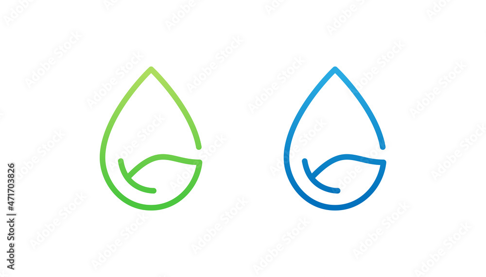 Green water logo design Green water logo design