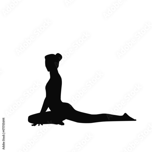 Yoga pose relaxing meditation illustration background vector 