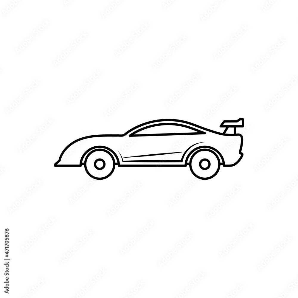 race car  icon design template vector isolated illustration