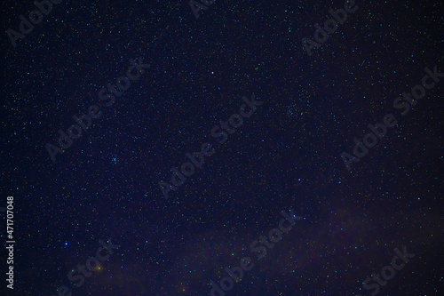 Stars on the background of the night starry sky at night. Astrophotography of the cosmos, galaxies, constellations with stars and nebulae © alexkoral