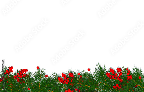 background, beautiful, berry, blank, branch, bright, card, cedar, celebration, christmas, christmas tree, coniferous, december, decor, decoration, decorative, design, february, festive, floral, frame,