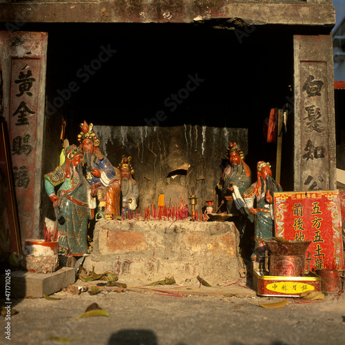 Photography China, Hongkong, Cheung Chau, Straßenschrein