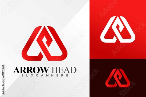 Letter A Arrow Archery Logo Design Vector illustration template