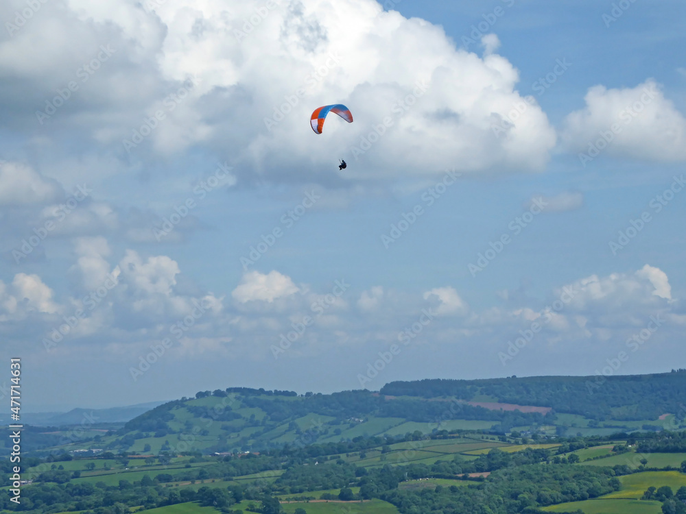Paragliding in the Brecon Beacons in Wales Paragliding in the Brecon Beacons in Wales