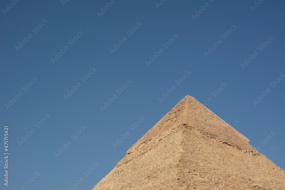 The great pyramid of Giza, Egypt, stands between 2 other pyramids The great pyramid of Giza, Egypt, stands between 2 other pyramids