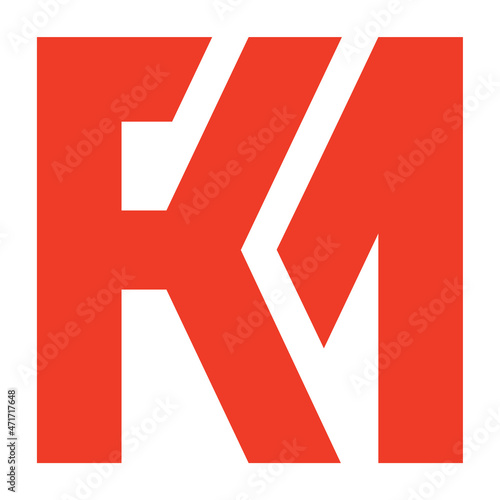 logo letter K R M icon vector