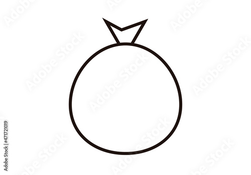 Icono negro de saco en fondo blanco.