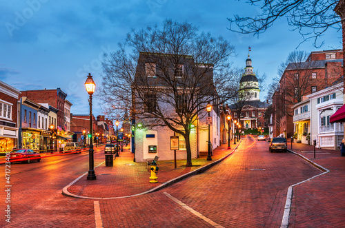 Fototapeta Naklejka Na Ścianę i Meble -  Annapolis, Maryland, USA Downtown Cityscape