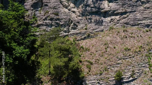 Caucasus, Akhun ridge. Agur gorge and Eagle rocks. Subtropical forest. Aerial view. photo