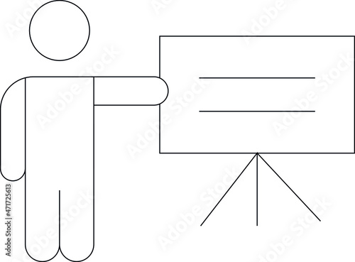 elearning icons presentation and teacher