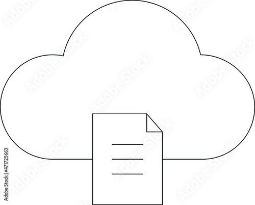 elearning icons cloud and cloud computing