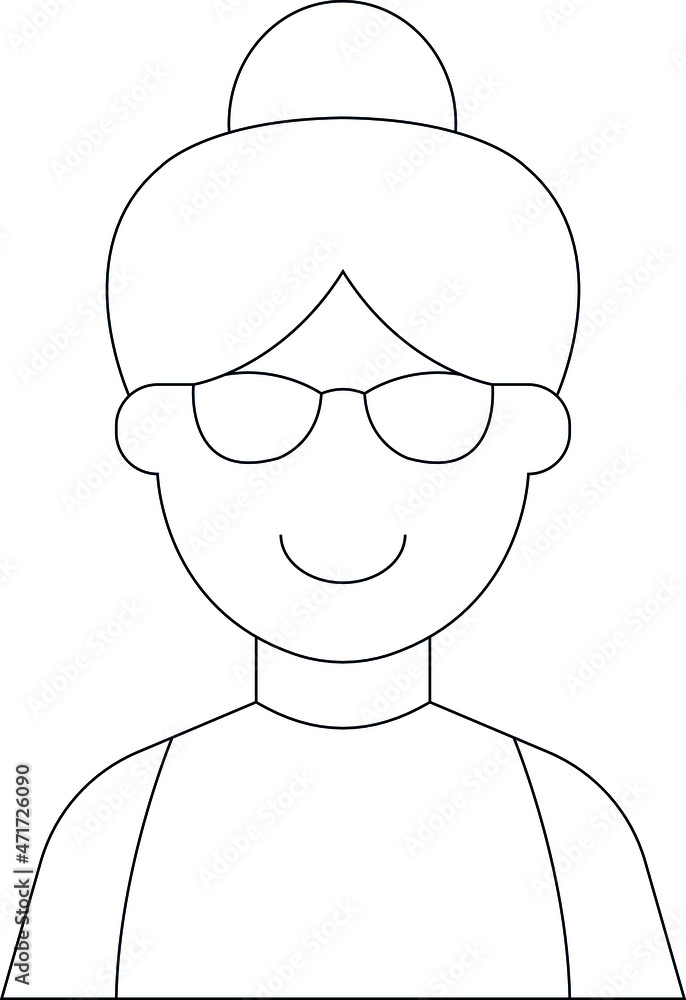 family icons grandmother and elderly family icons grandmother and elderly