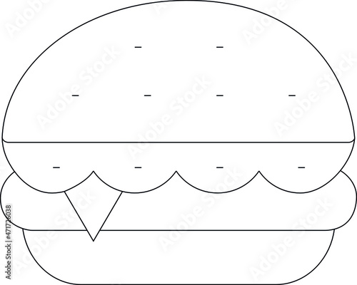 food icons burger and junk food