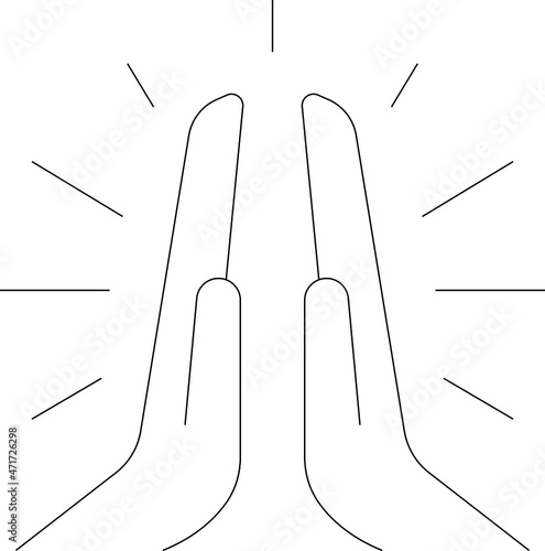 easter icons clap and congratulations