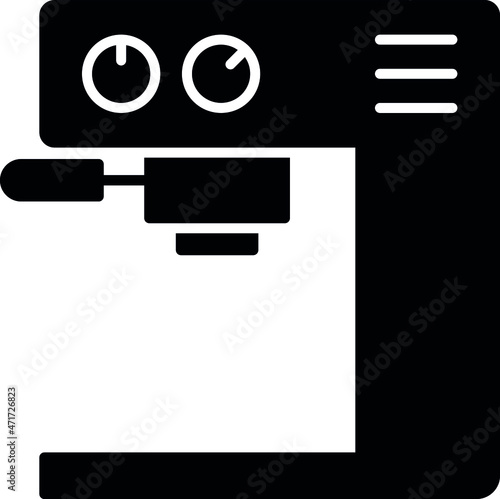 device and hardware icons coffee machine and coffee maker
