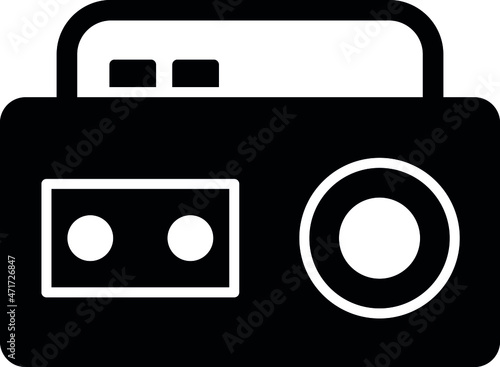 device and hardware icons cassette and recording