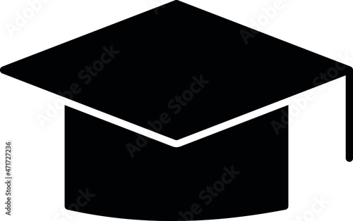 elearning icons mortarboard and education