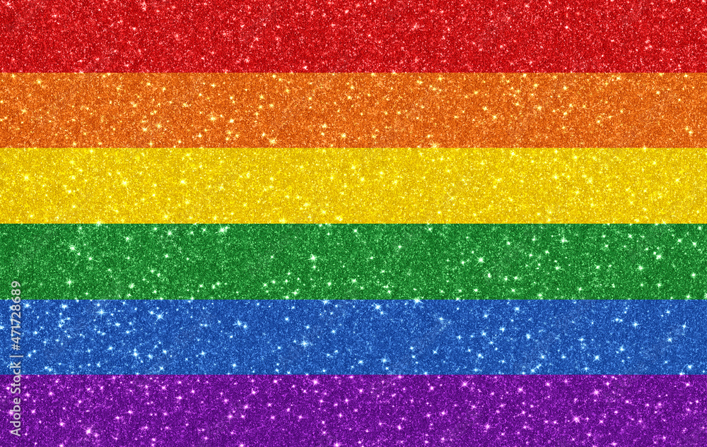 Glitter Rainbow Gay Pride Flag