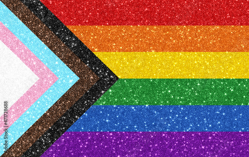 Glitter Progress Pride Flag