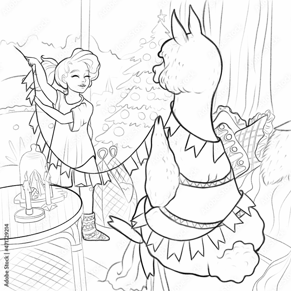 pencil drawing, only a line, black and white drawing, christmas illustration, they hang a New Year's garland, decorate the house, prepare to celebrate the new year
pencil drawing, only a line, black and white drawing, christmas illustration, they hang a New Year's garland, decorate the house, prepare to celebrate the new year