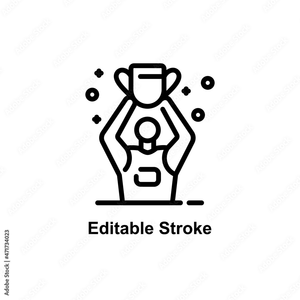 match winner icon designed in outline style in sports icon theme match winner icon designed in outline style in sports icon theme