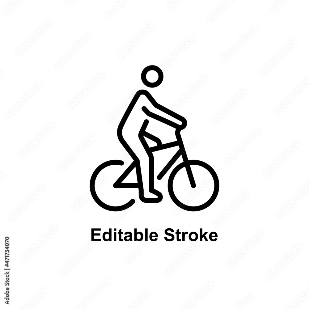 Fototapeta premium cycling icon designed in outline style in sports icon theme