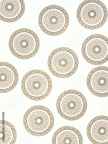 Gold mandalas on a white background, shiny ornaments on a white background, gold patterns on a white background, shiny drawings, gold sparkles