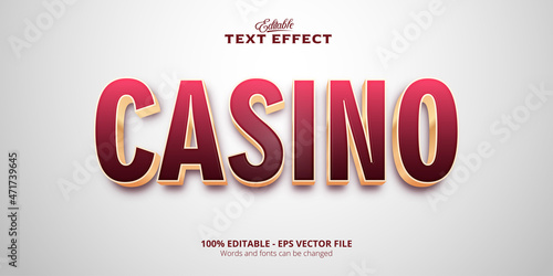 Editable text effect, Casino text