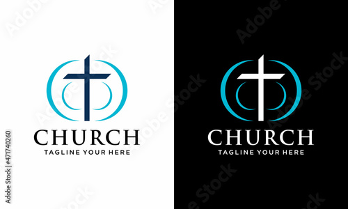 Canvastavla Christian cross church logo