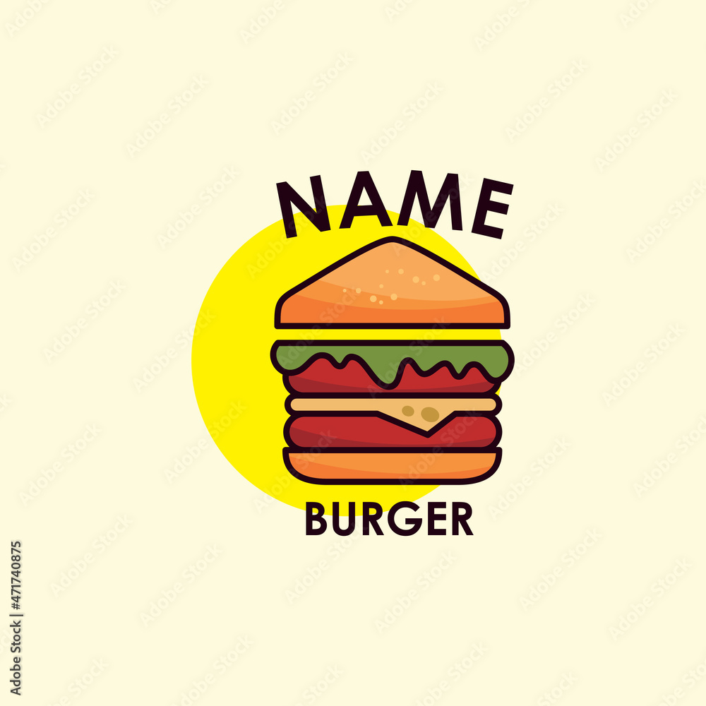 Burger logo design premium vector Burger logo design premium vector