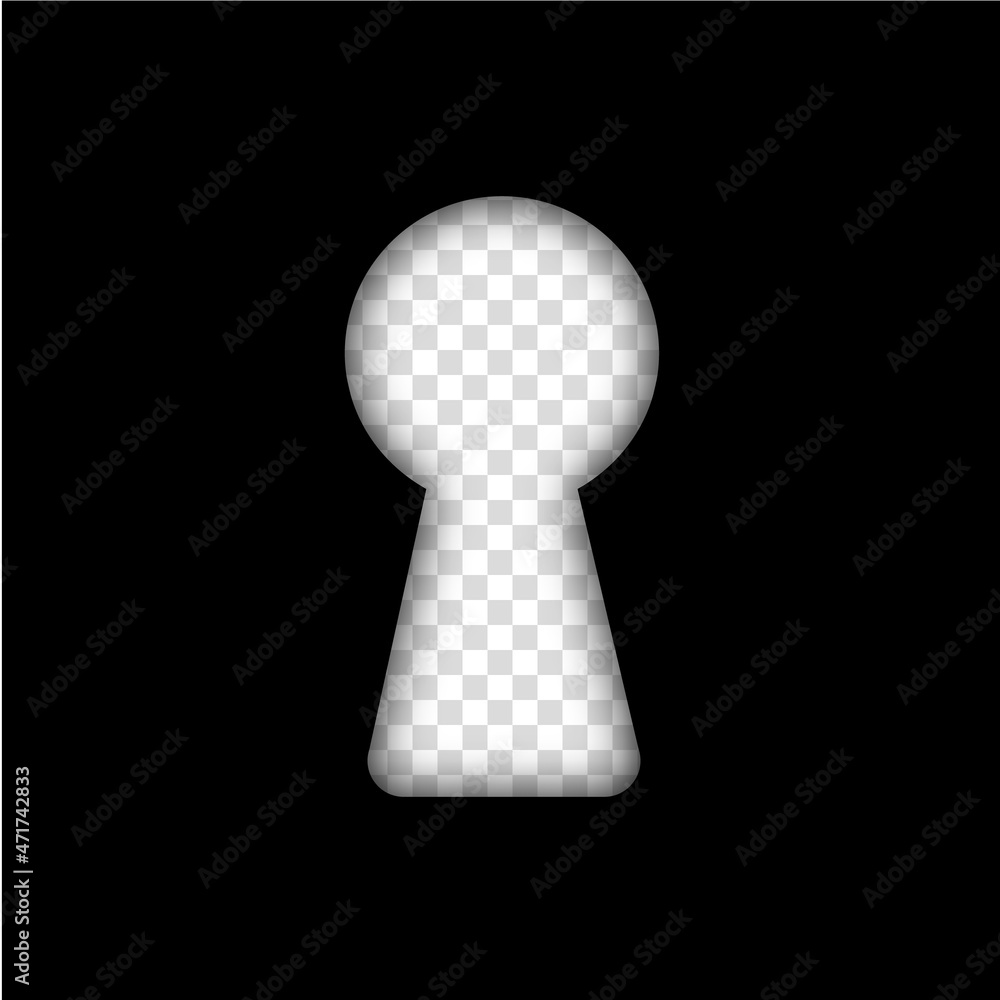 Keyhole icon. Key hole for door. Black silhouette keyhole isolated on